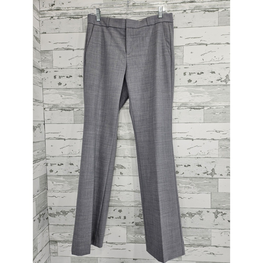 Banana Republic Logan Trouser Pants Womens 4 Gray Lightweight Wool Straight